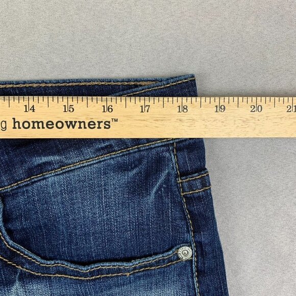 BKE Denim Buckle Mens Pants 36x25 Blue Jeans Seth Straight Leg Baggy Relaxed Fit - Picture 7 of 14